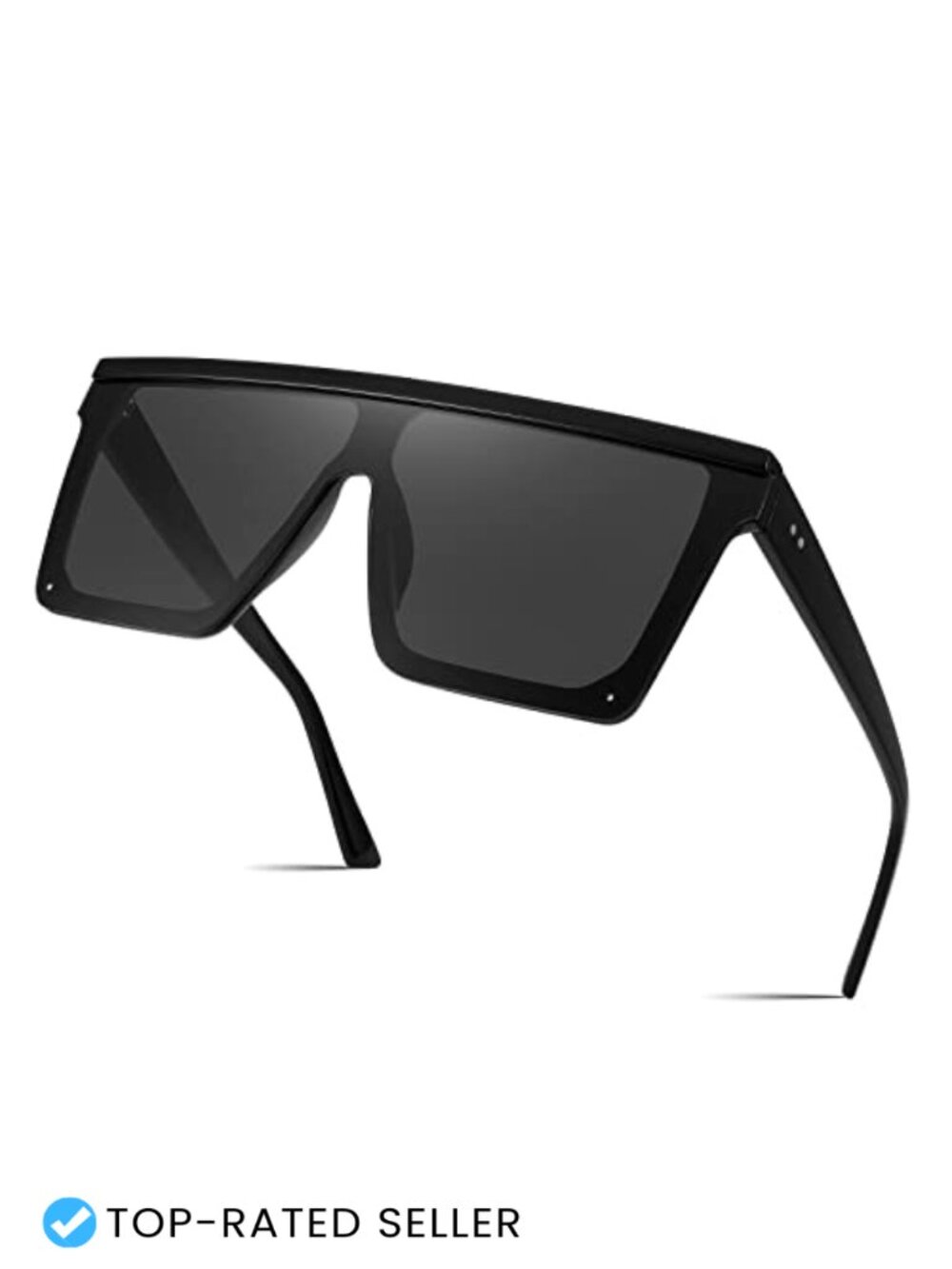 Oversized Square Sunglasses UV400 Protection Shield
